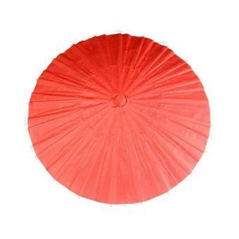 Parasol z papieru olejowego, jednokolorowy, chińskie parasole papierowe, parasol papierowy do fotografii i dekoracji, czerwony