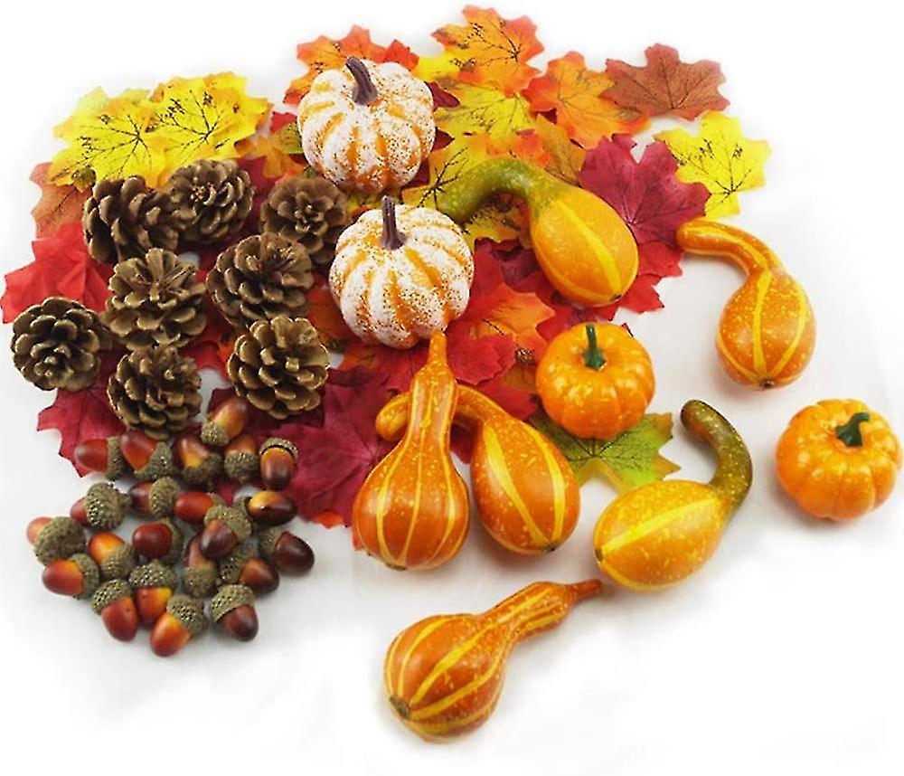 Mini Pumpkins Acorns Artificial Vegetables Artificial Leaves Pumpkin D
