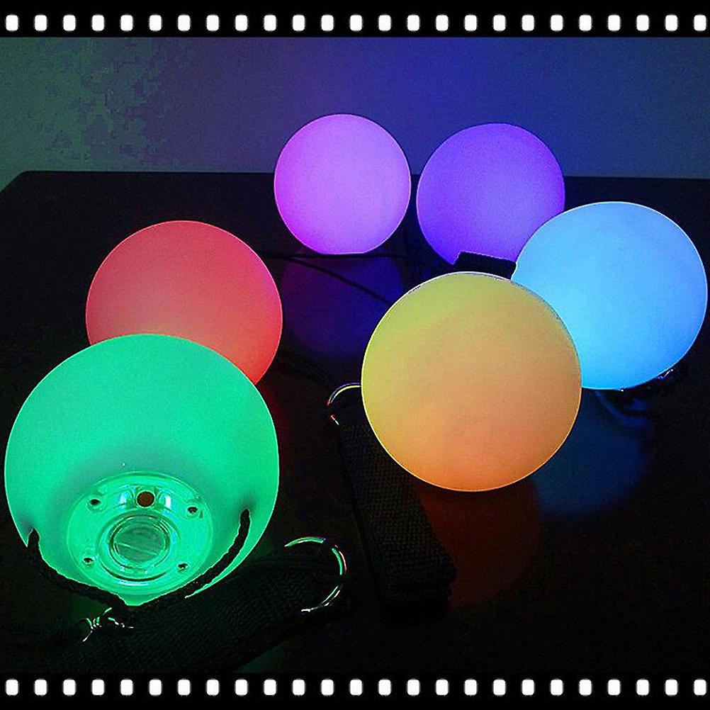 Pro Led Multi-colored Glow Poi Thrown Balls Light Up For Belly Dance Hand Props
