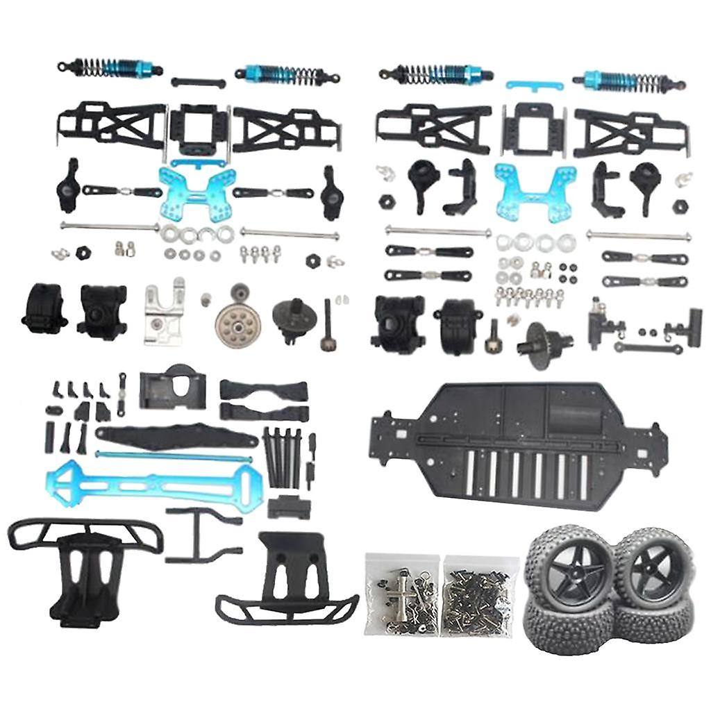 4WD Racing RC Chassis Frame for HSP 94170 Brushless Model DIY Accessory with Tires Kit