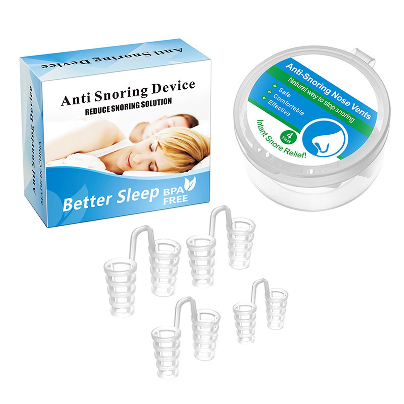 4pcs/set Anti Snoring Nose Clip Silicone Snoring Solution Device