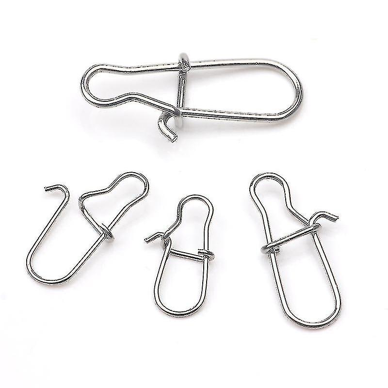 100pcs 304 חבית דיג נירוסטה מחבר פיתיון מסתובב