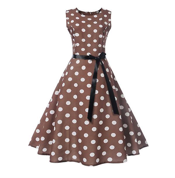 Classic Fashion Outlet Explosion Retro Hepburn Style Waist Thin Swing Dress With Belt For Women