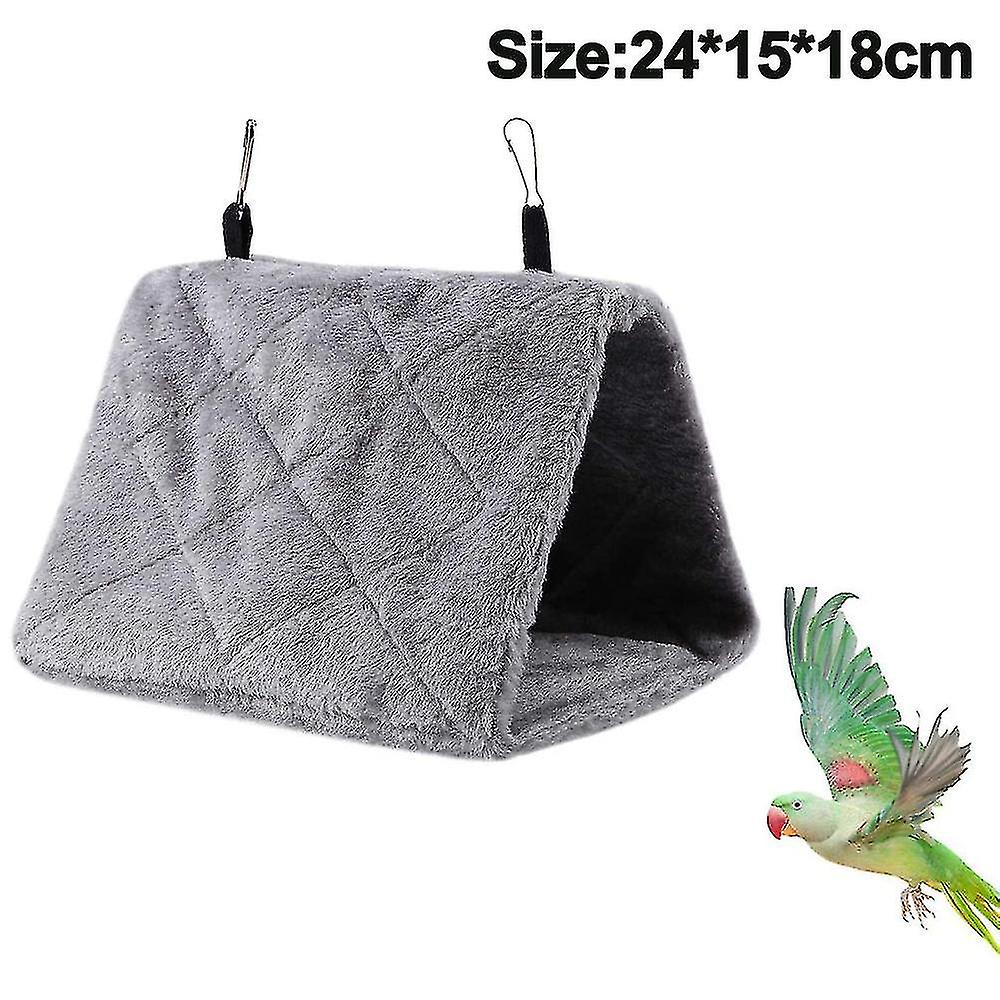 Peony Parrot Hammock Bird Nest Warm Soft Plush Hammock Hanging Cage Tent For Birds Parrot Winter Warm Bed Pet Toy Pouch Cotton Bed