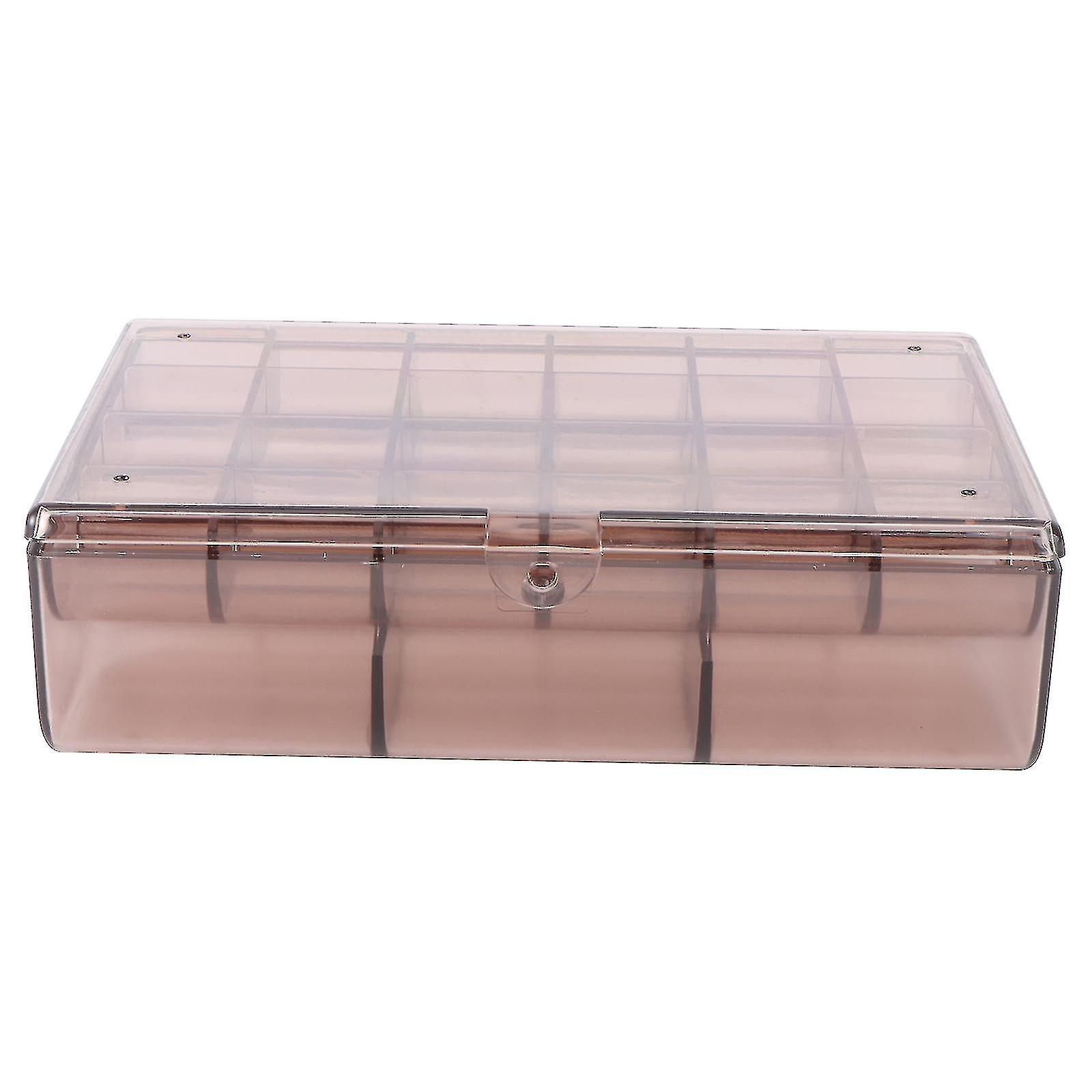 1pc Jewelry Storage Tray Double Layers Organizer Box Storage Box (light Brown)