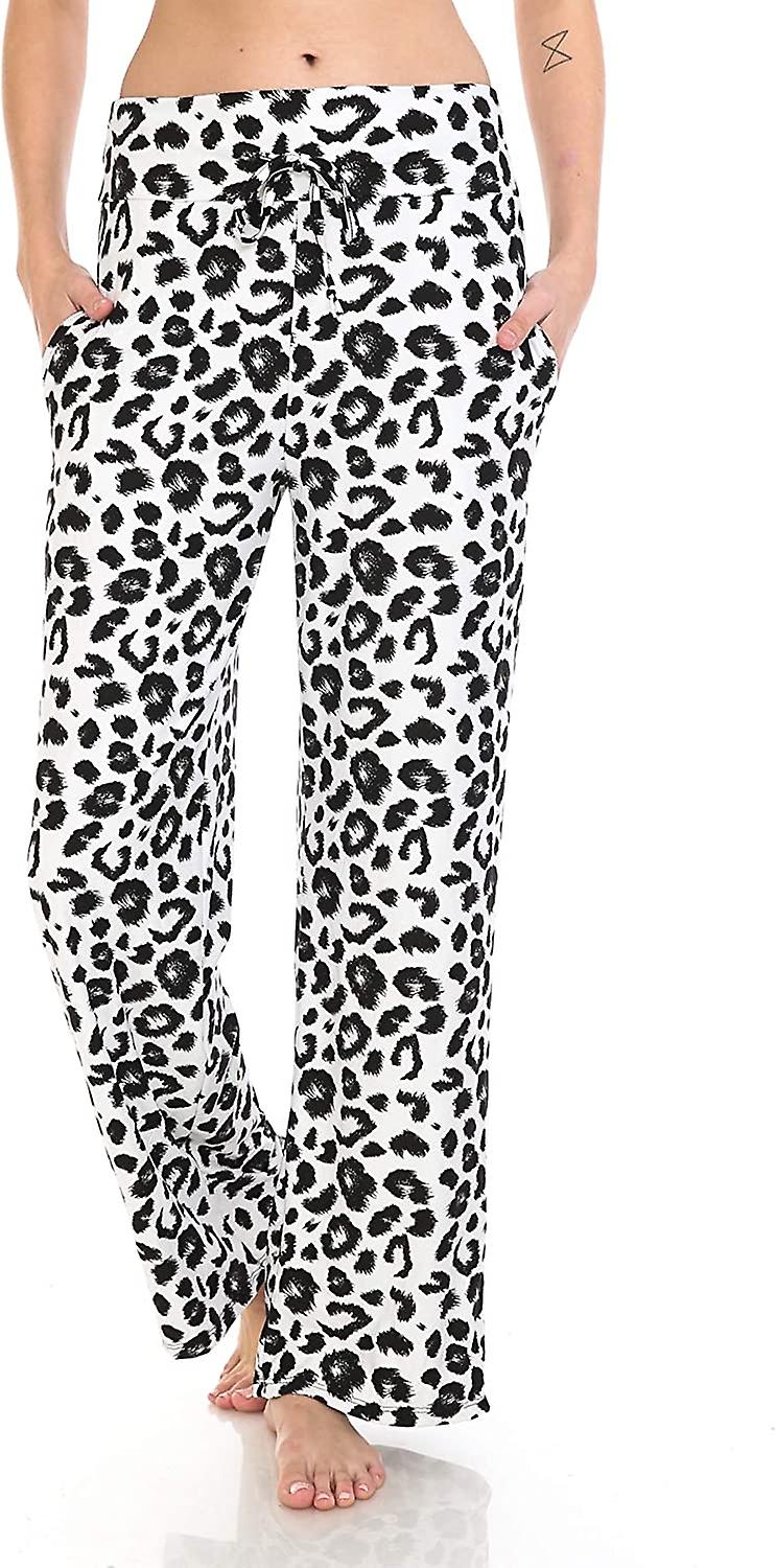 Leggings Women's Buttery Popular Prints BAT6 White Leopard