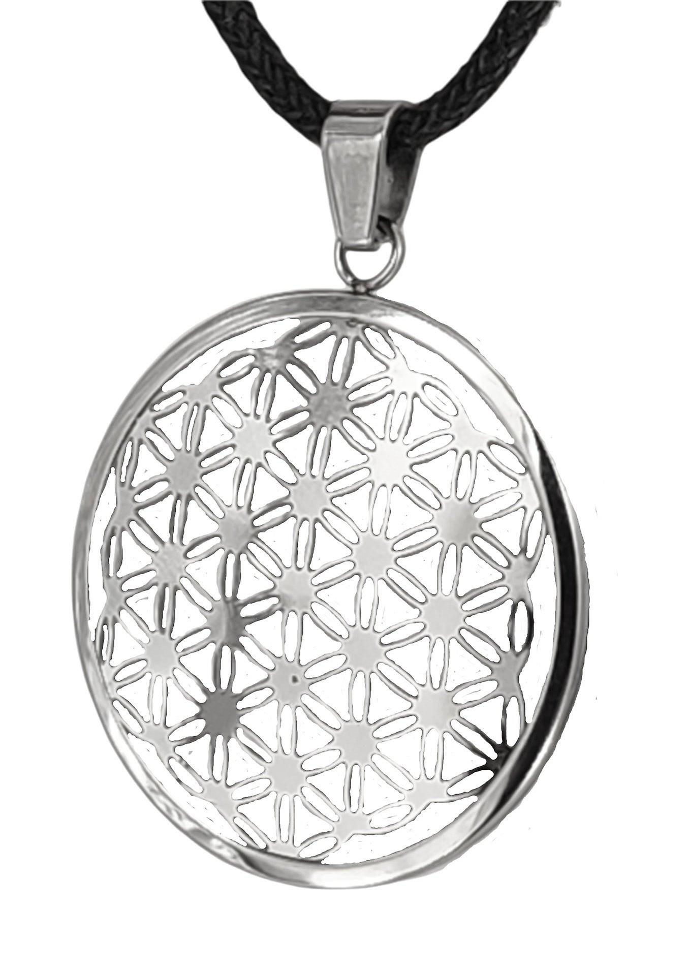 Flor de la Vida 105 con Cadena de Bordo - Acero Inoxidable