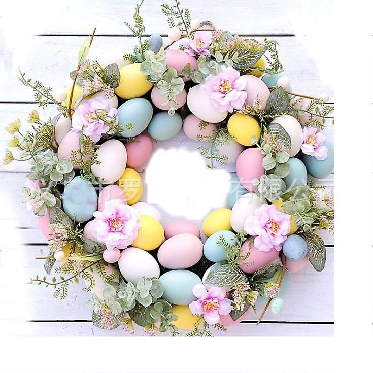 Easter Egg Wreath Hanging Decoration Easter Wreath With Eggs