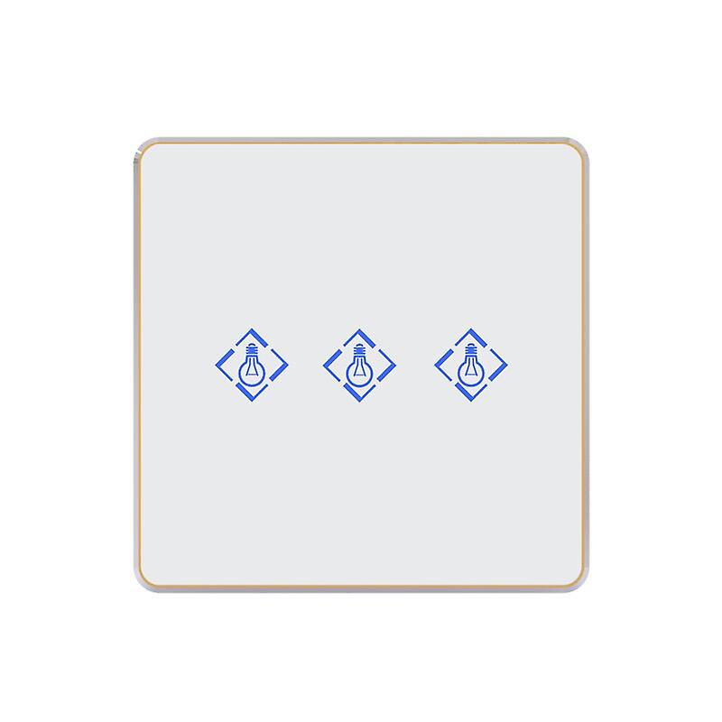 433Mhz Ha-4302 Touch Screen Wireless Electrical Switch 3 Gang Intelligent Touch Wall Switch Works With Focus Series Alarm System