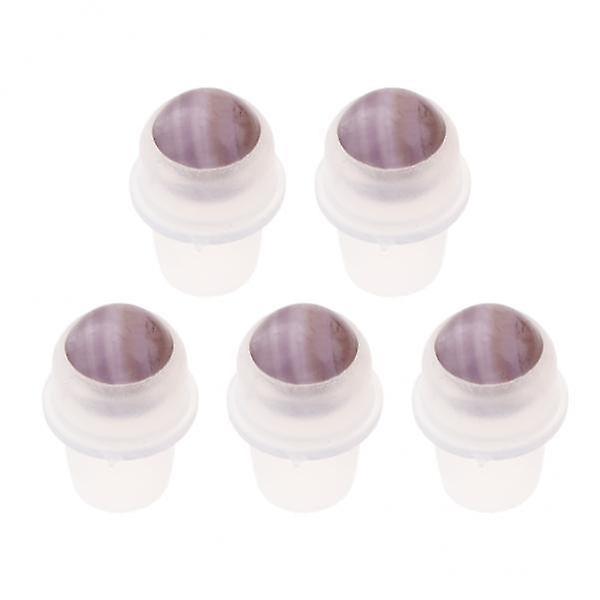 5x5Pcs Replacement Ball Roller Tops for Essential Oils Bottles  Light Purple
