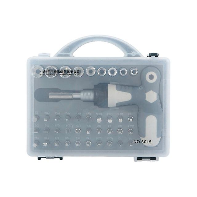 1Set 41-in-1 Screwdriver Set Eleven-character Vanadium Steel Ratchet Dual-purpose Screwdriver Set Chrome Vanadium Steel
