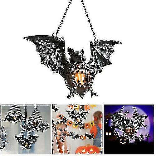 Halloween Deko Fledermaus Licht Laterne Simulation Fledermaus Flammenlose Lampe Home Deko