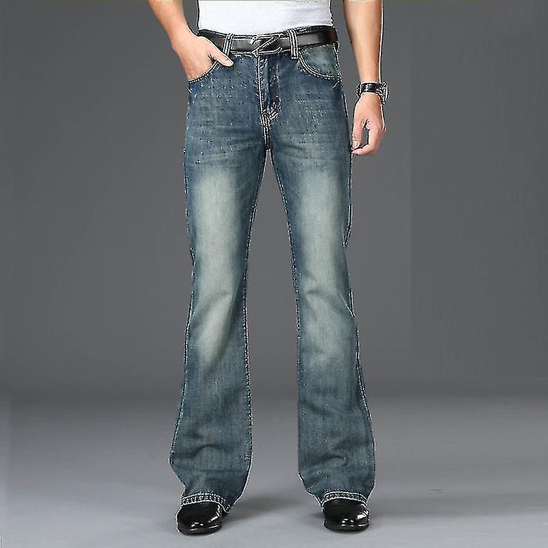 Spring Flared Jeans Men Boot Cut Denim Pants Comfortable Slightly