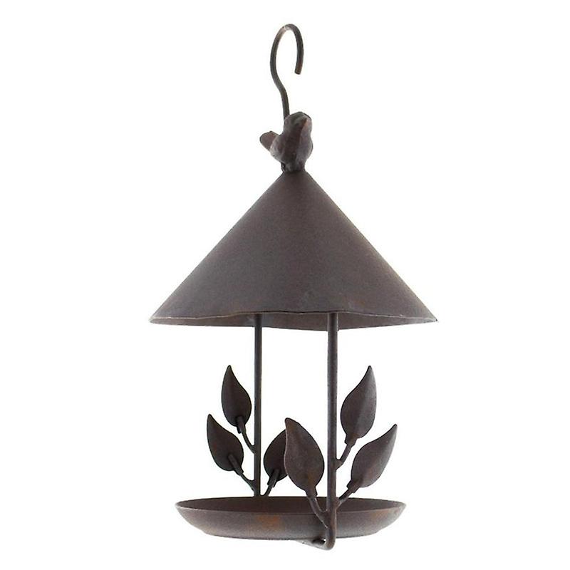 American Made Old Wrought Iron Bird Feeder