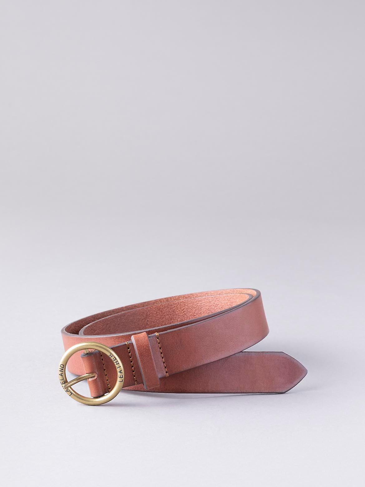 Leather Buckle Belt in Tan