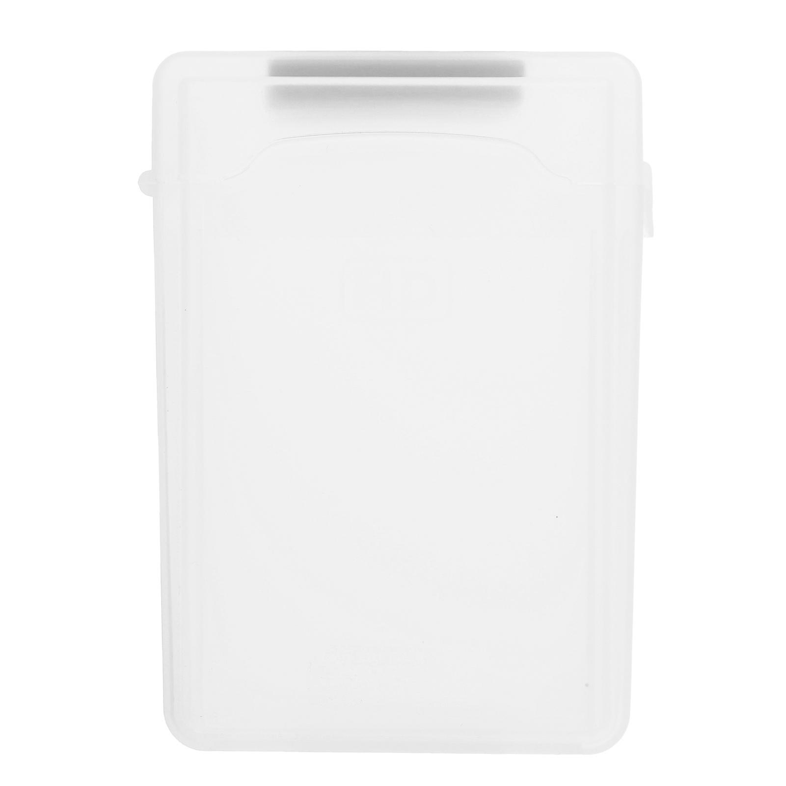 Hard Disk Protection Box 3.5in HDd SSD Shockproof Anti Static ABS Transparent Storage Case(White )
