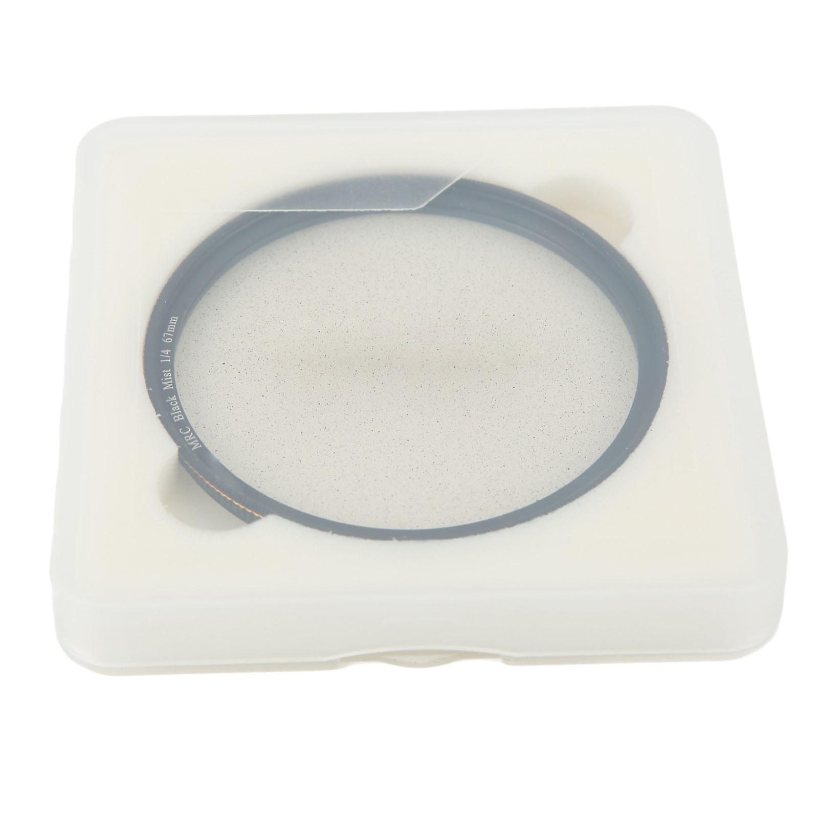 Lightdow Black Diffusion 1/4 Filter Mist Cinematic Effect Soft Focus Filter with 18 Multi Layer Coatings for Portrait Photography 67mm / 2.6in