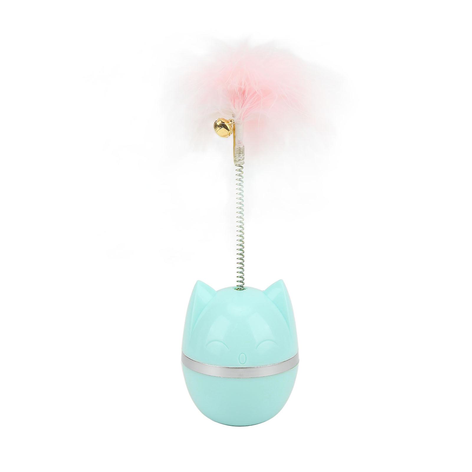 Cat Feather Toy Interactive Cat Toy with Bell to Stimulate Instinct for Indoor Cats KittenBlue 