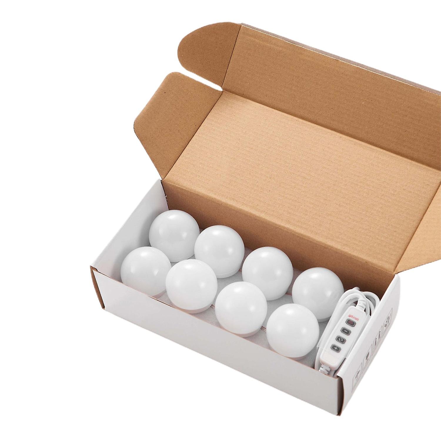 1 Set Self-adhesive Makeup Light Uniform Light ABS 9 Levels Brightness DIY LED Vanity Mirror Fill