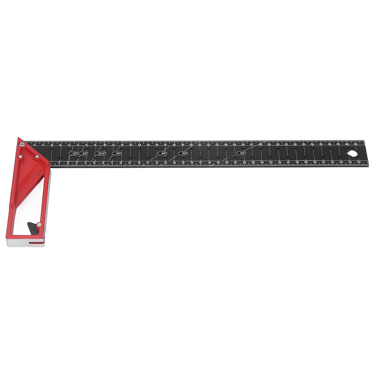 40cm157in Woodworking Square - Multi Angle L Shaped Aluminum Alloy Scribing Ruler for Carpenters