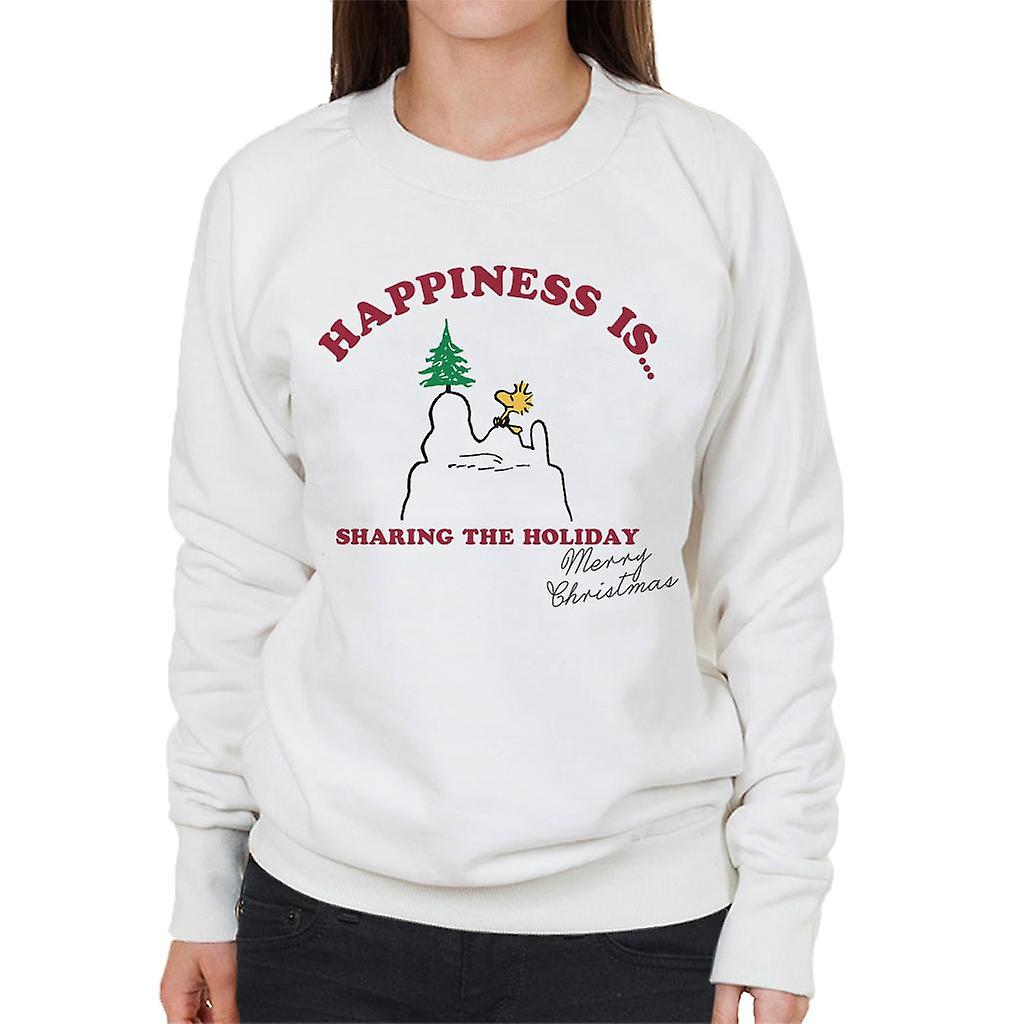 Peanuts Happiness Is Sharing The Holiday Women's Sweatshirt