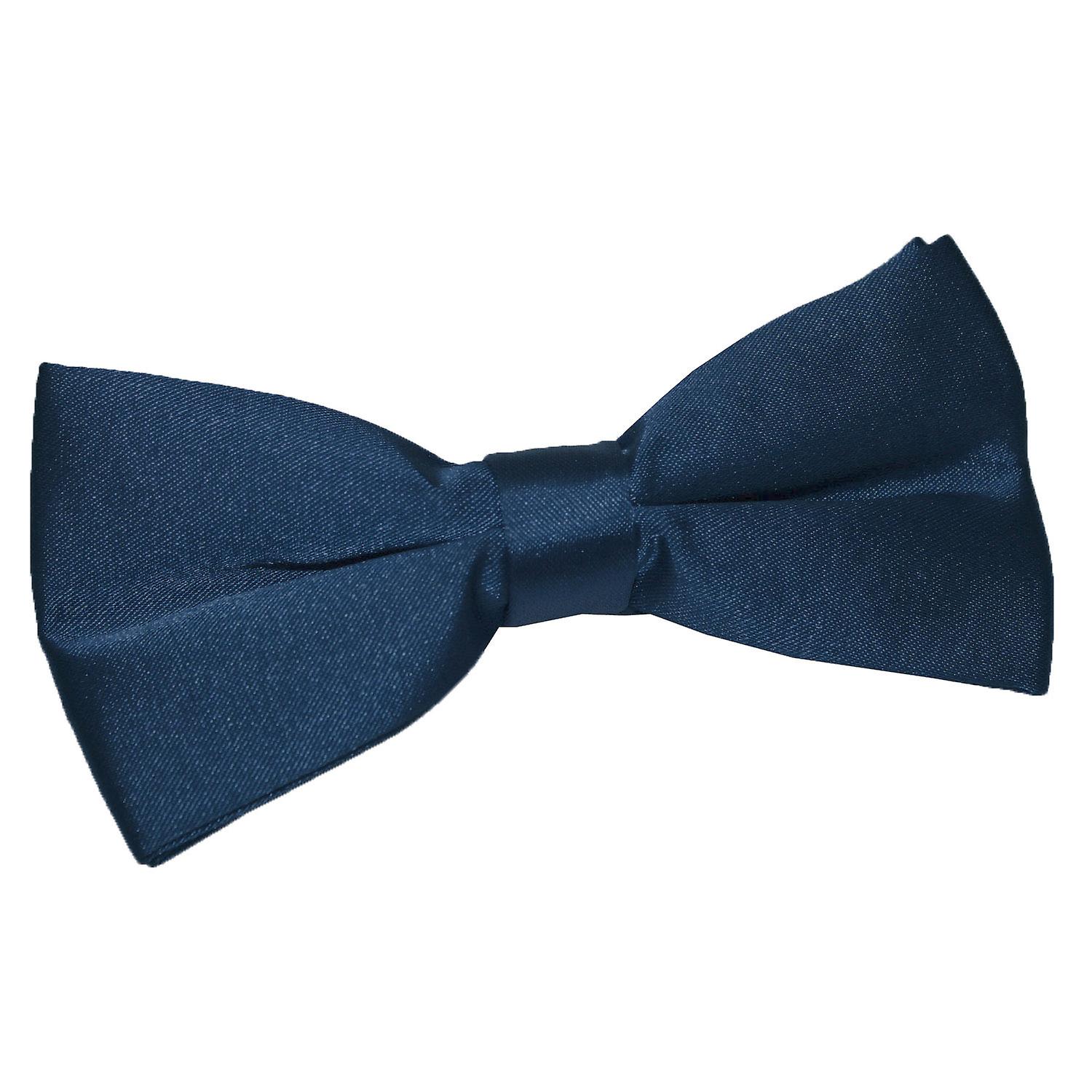 Navy Blue Plain Satin Pre-Tied Bow Tie