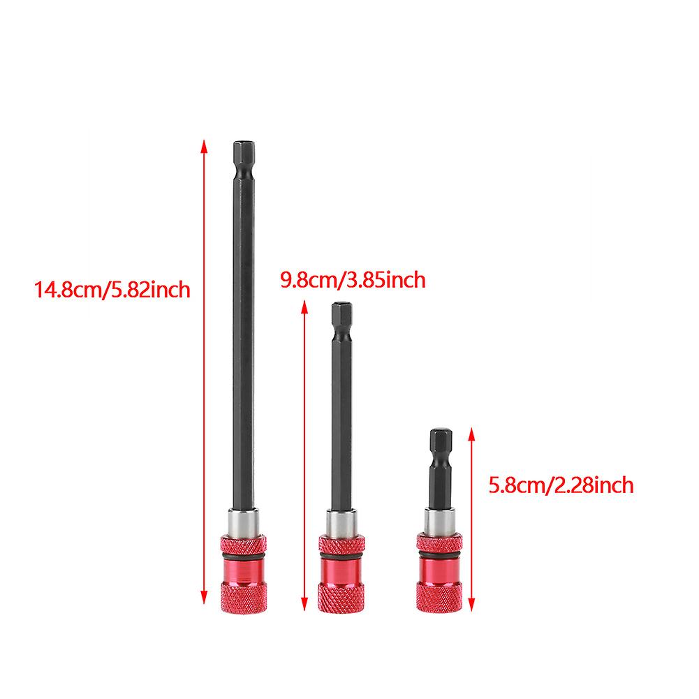 3pcs 60/100/150mm Hex Shank Magnetic Screwdriver Extensions Quick Release Drill Bit Holders