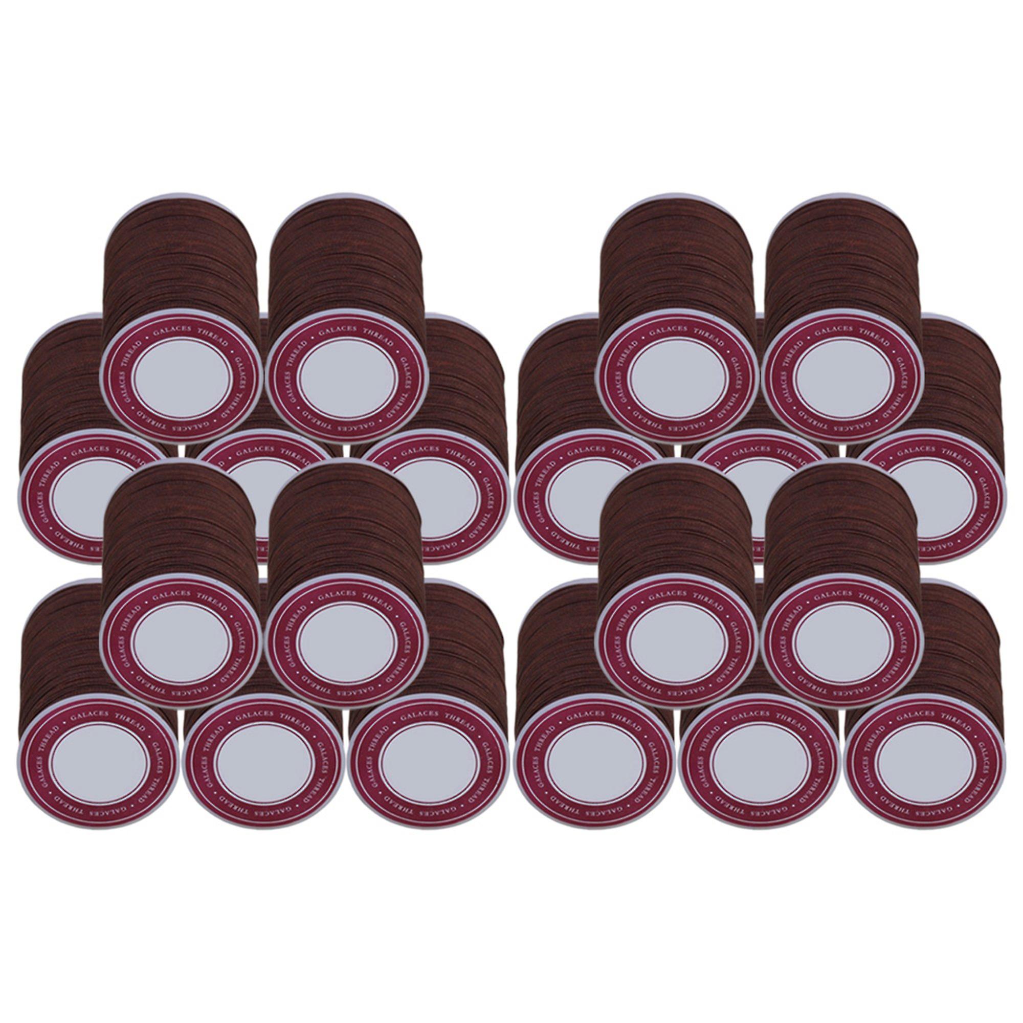 20 Pieces Brown 0.5mm Waxed Polyester Round Braided Leather Sewing Thread Cord