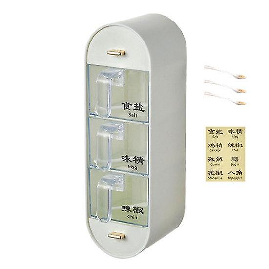 Eco-Friendly Spice Container Integrated Practical Wall Mounted Seasoning Box