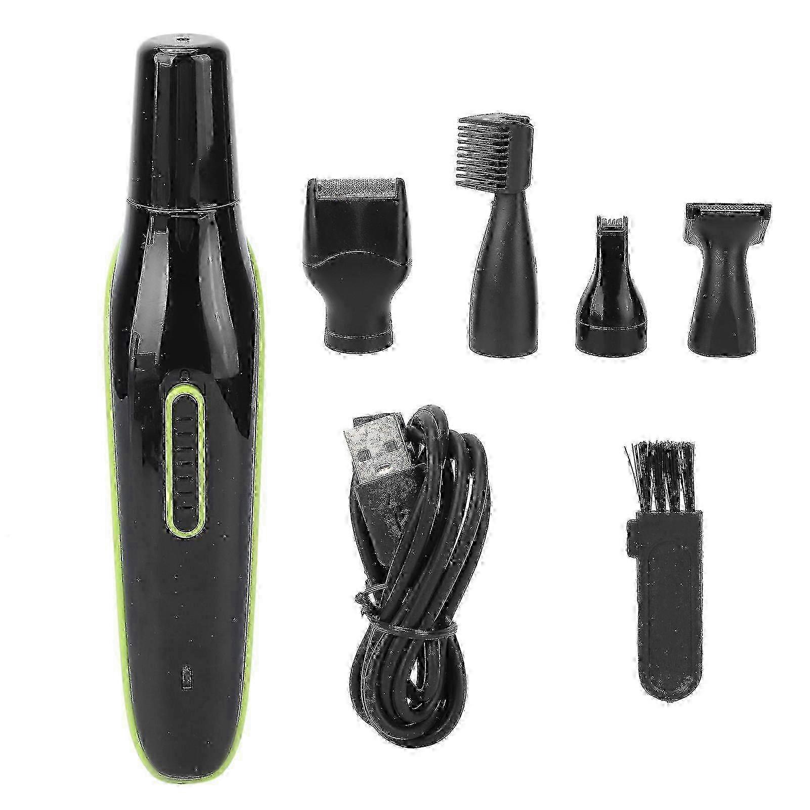 Tondeuse électrique USB 5 en 1 pour le nez, les oreilles, les sourcils et le visage, pour la maison