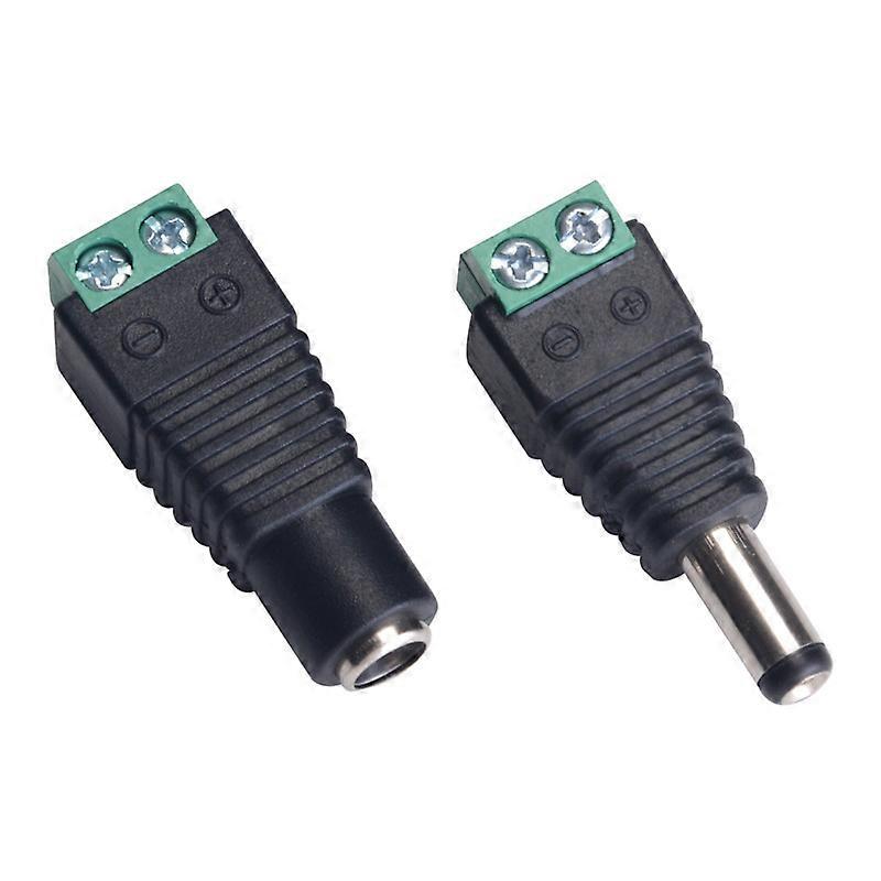 20Pcs DC Power Supply Male/Female Connector 2.1 x 5.5mm Plug 12V Jack Socket Adapters