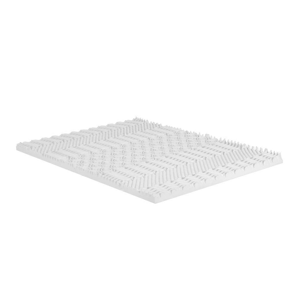 Giselle Memory Foam Mattress Topper 7 Zone Airflow Pad 8Cm King White Mattresses