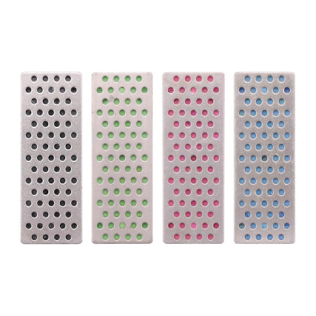 4 Pcs Set Diamond Sharpening Stone Portable for Skiing Ice Snowboard Edges Skiing Accessories Knife