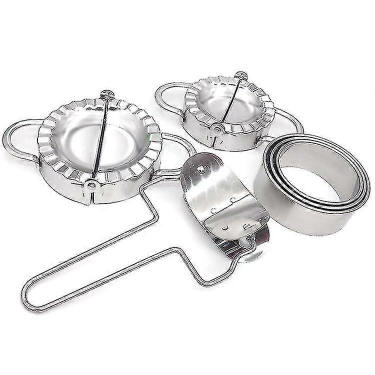 Stainless Steel Dumpling Makers Set Dumplings Mold Dough Cutter Kitchen Gadgets