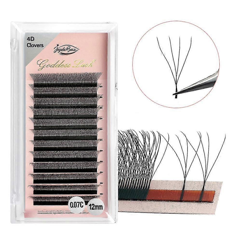 Jianghuo Goddess 4D W Shape Lashes W Eyelash Extensions Natural Soft Individual Lashes Handmade Premade Volume Fans W
