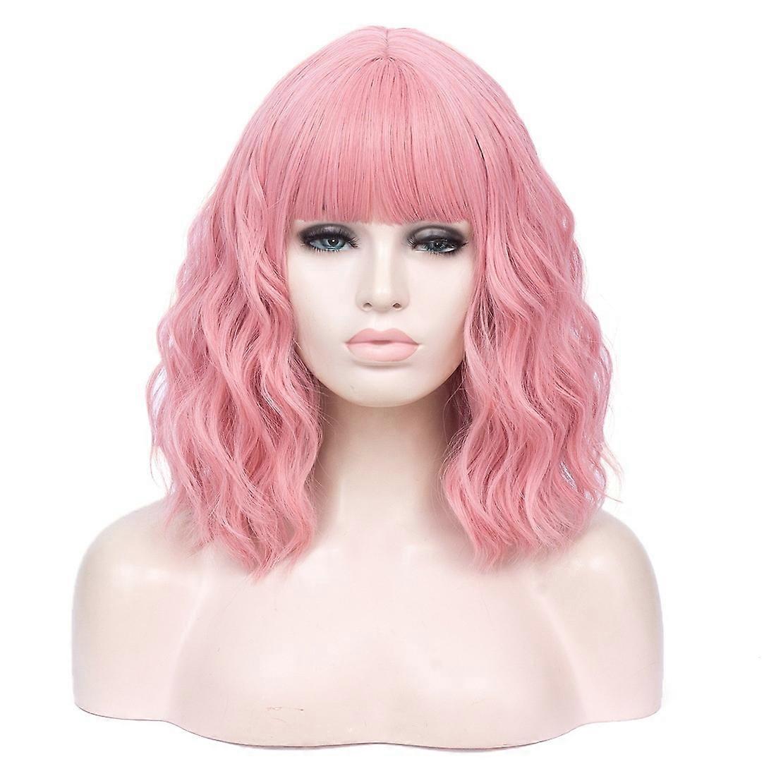 Short curly wig ladies wavy wig (color 1)