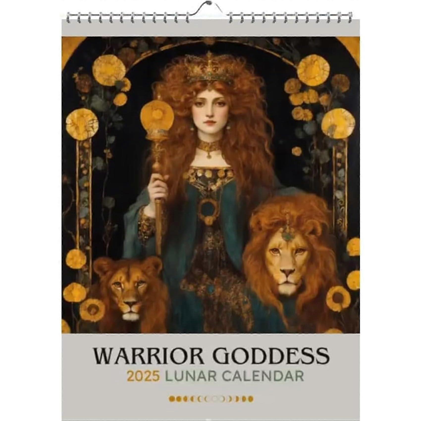 Warrior Goddess 2025 Moon Phase Calendar, Dark Goddess 2025 Moon Phase