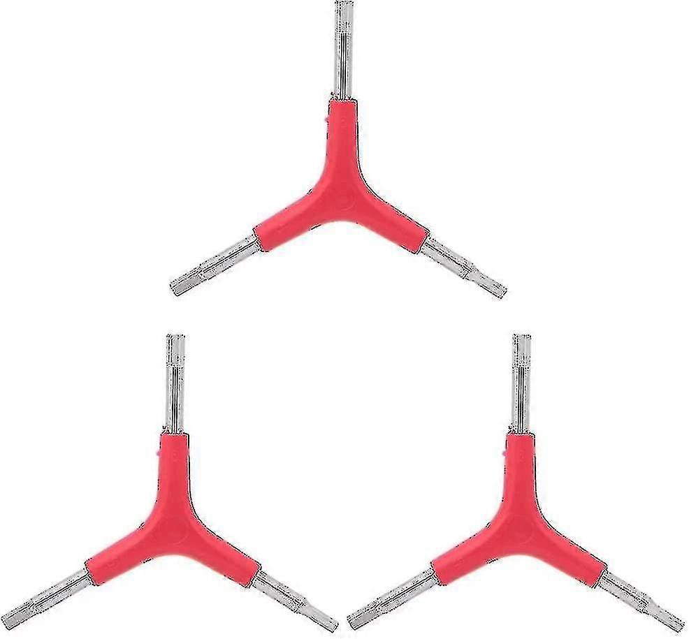 Triangular Wrench, 3 Pieces Y-Shaped Bicycle Carbon Steel External Hex Socket Triangular Wrench Bike Multifunctional Wrench Combination Repa