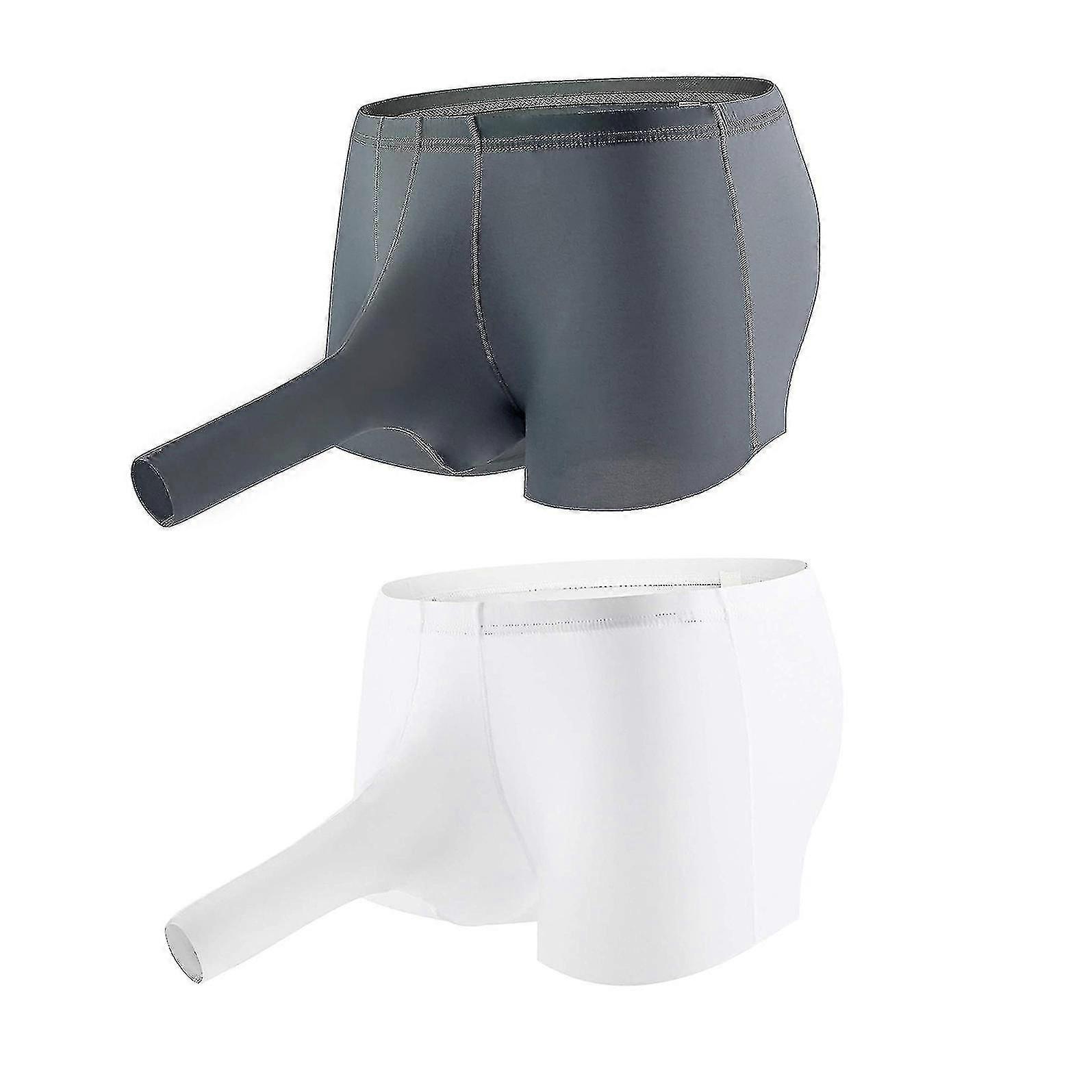 メンズセクシーボクサーU字型エレファントトランクパンティーメンズ4コーナーボクサーショーツ2パックTW