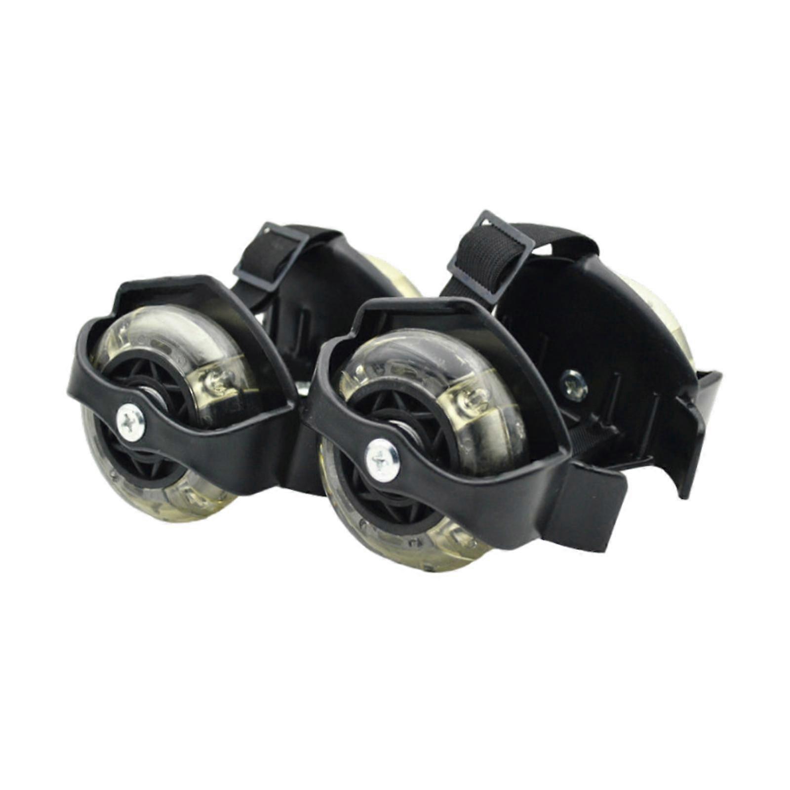 Rollschuh Glanz Rollen Radschuhe Ferse Räder für Jungen Kinder Kind Schwarz