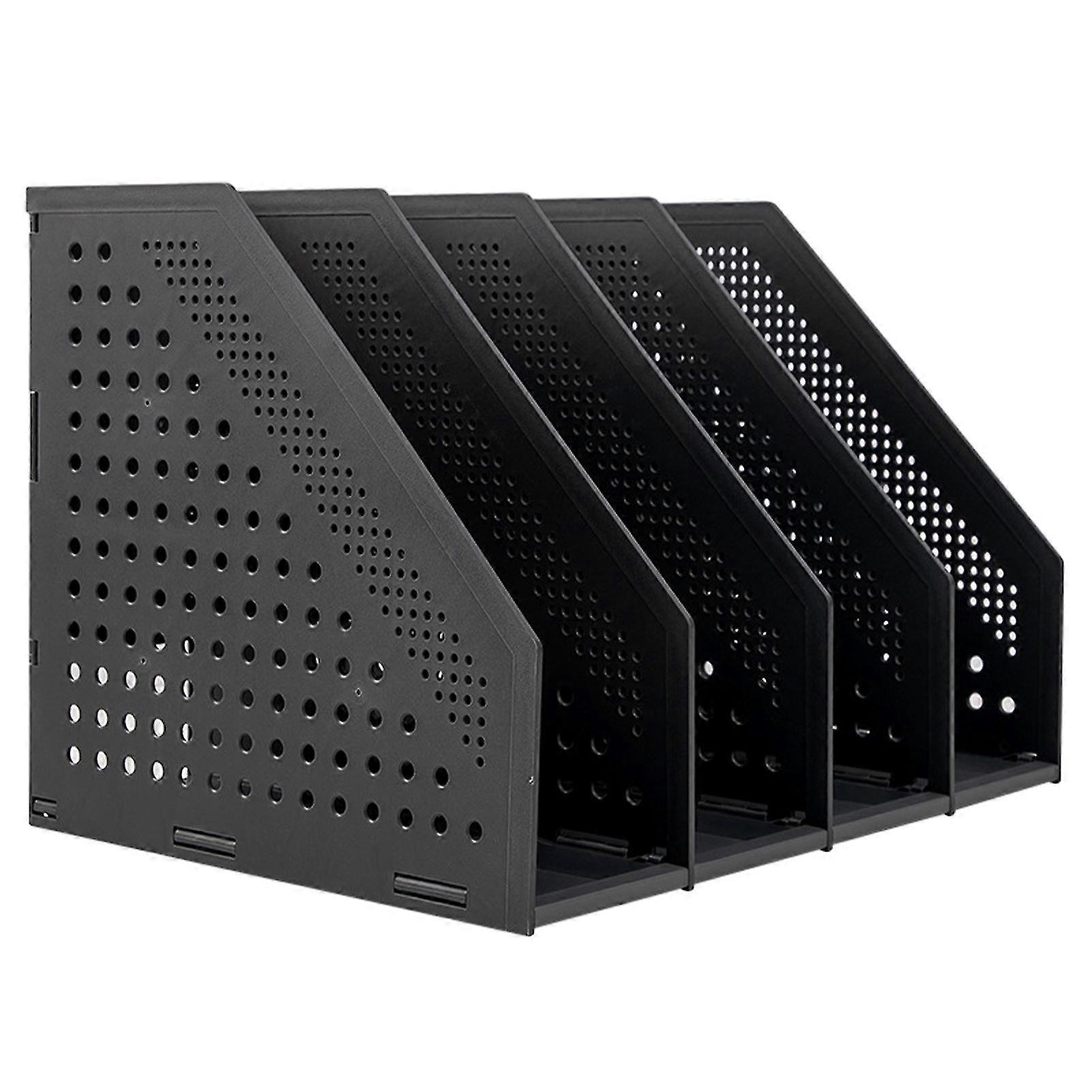 Lightweight Hollow Freely Expandable Convenient File Holder Folding Bookshelf