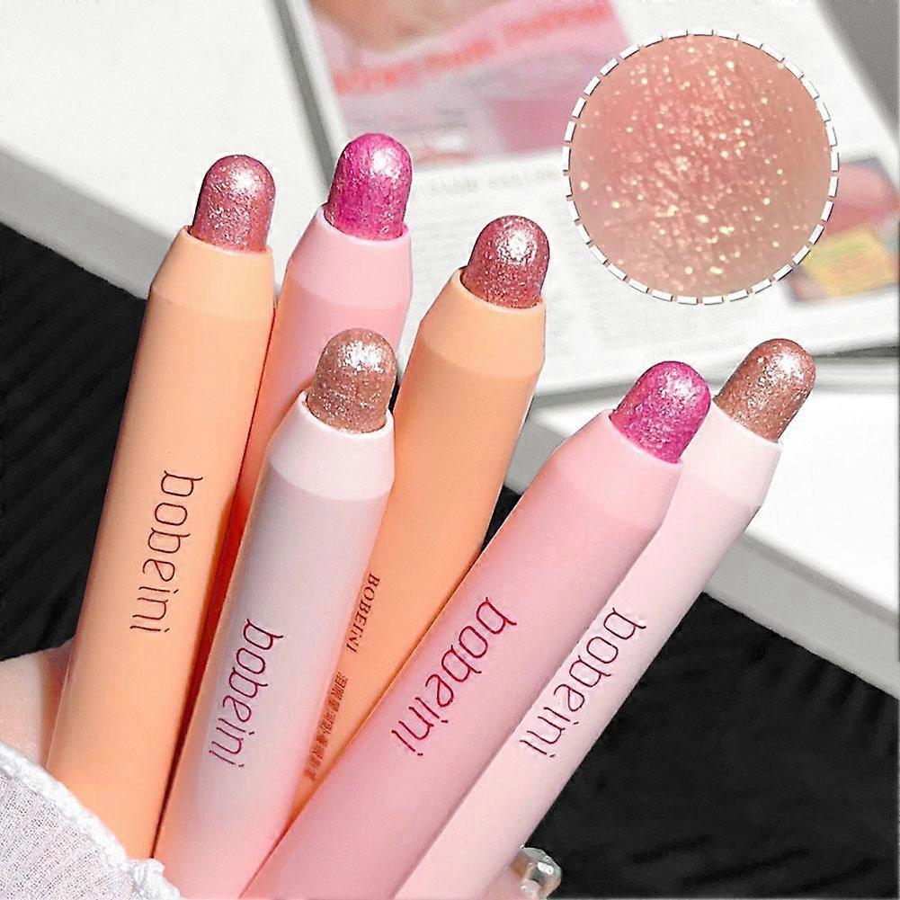 02# Champagne Pink (B)$Tears Galaxy Eye Silkworm Shadow Pen Waterproof Pearlescent Shiny Natural Brightening Color Multifunctional Highlight