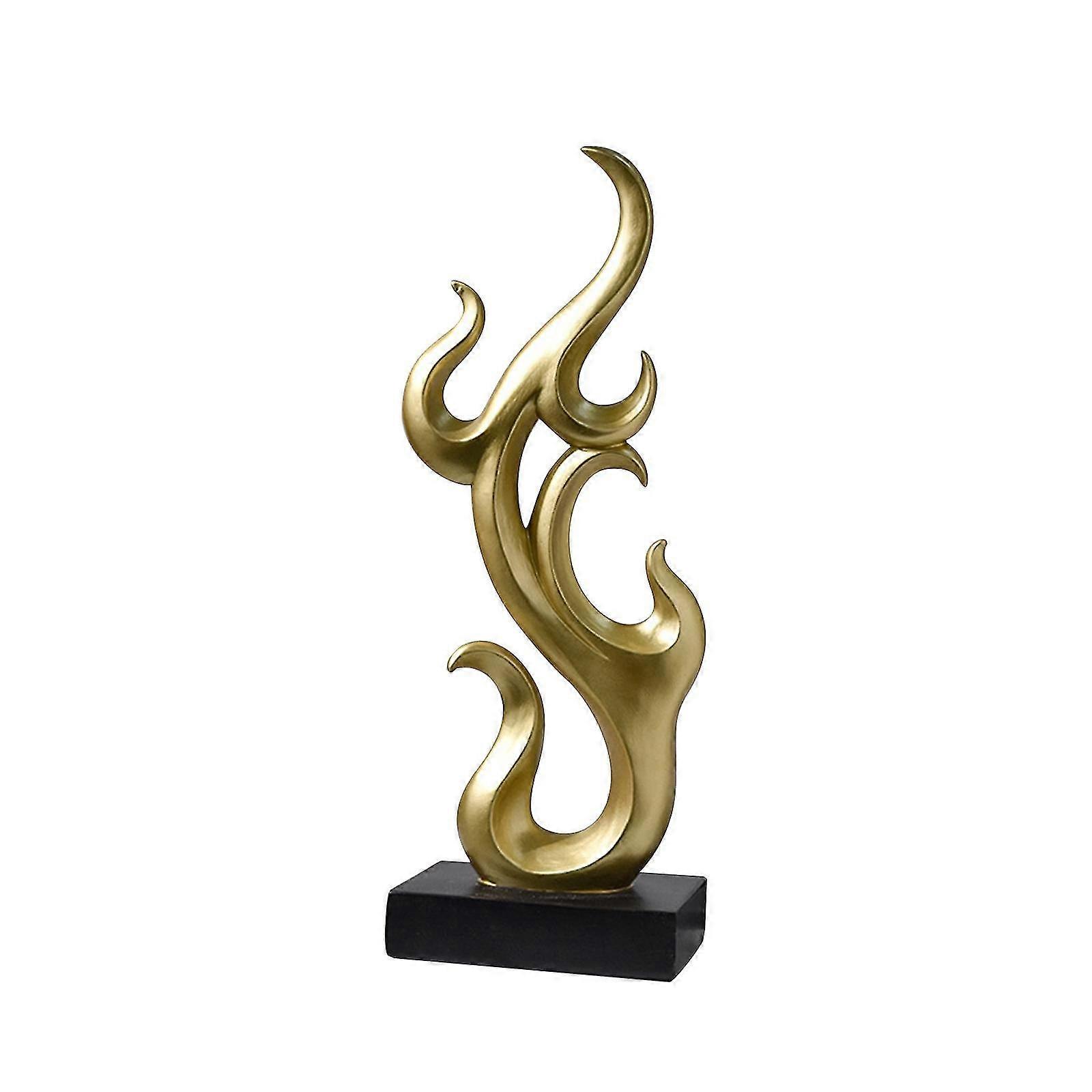 Abstract Art Sculpture Modern Statue For Desktop Bookshelf Table Decorations Aureate Argent