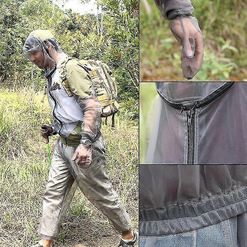Men Women Anti Mosquito Clothes Set Tops+Pants+Gloves Suit Breathable Clothing Set | Fruugo UK