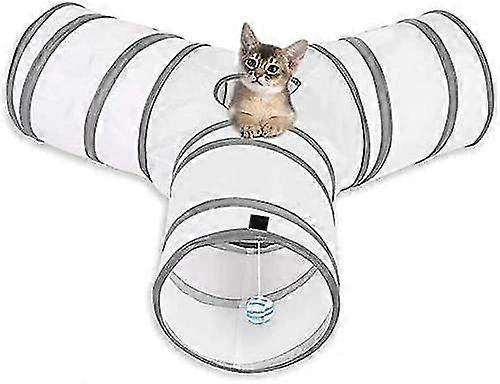 Cat Tunnel Cat Game, 3-way Tunnel Collapsible Tube Game, Suitable For Cats, Rabbits, Dogs, Pets