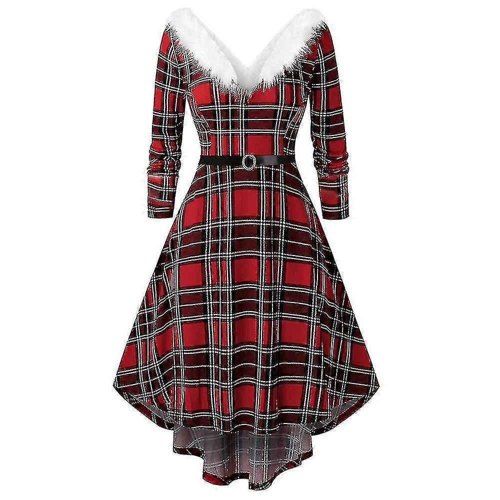 Bayan Noel Baba Noel Fantezi Elbise Yetişkin Bayanlar Noel Partisi Kostüm-XinHan