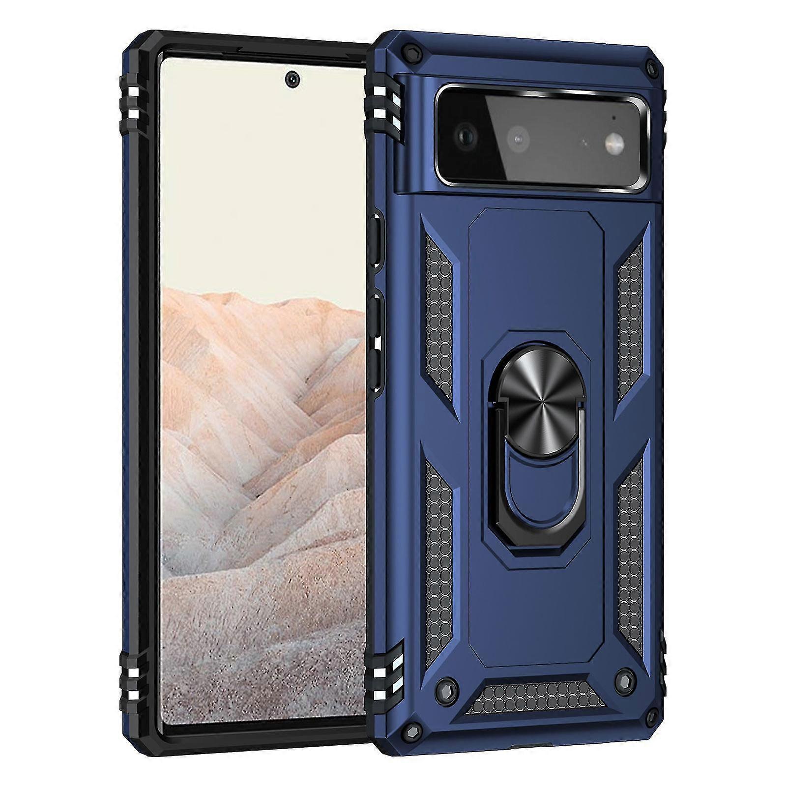 Shockproof Back Bumper For Google Pixel 6a With Rotatable Built-in Support Ring For Google Pixel 6a Protective Case