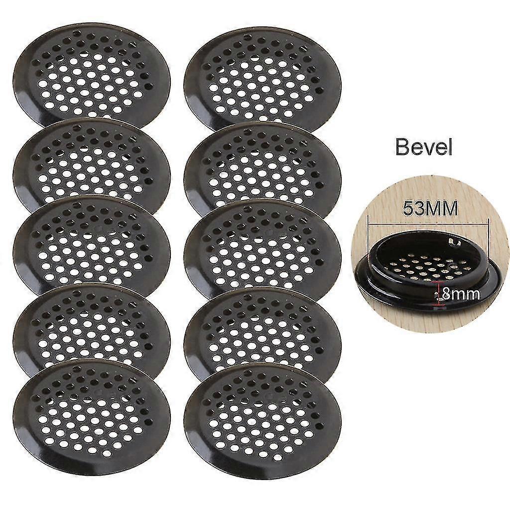 10kpl 19-53mm musta pyöreä soffit tuuletusaukot ruostumaton teräs säleikkö tuuletusaukot-yvan