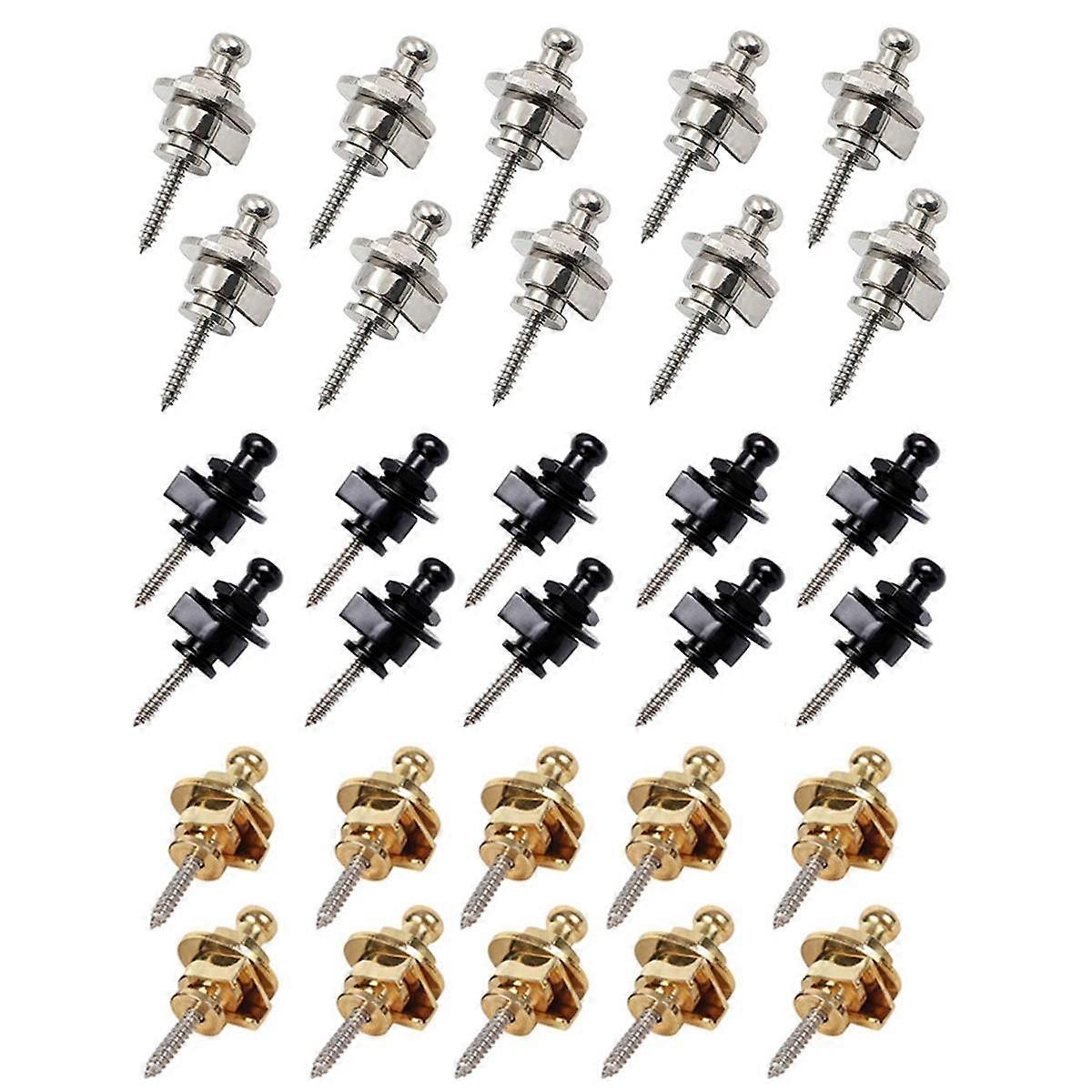 30PCS Guitar Strap Lock Buttons Quick Release Guitar Strap Buttons