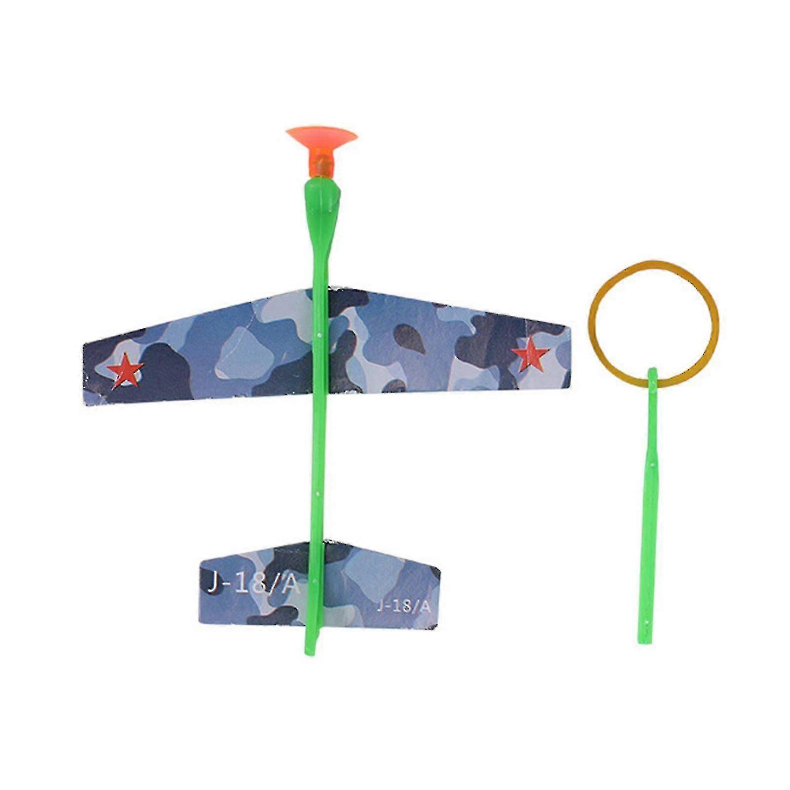 5in Diy Plane Kits Assembly Airplane No Glue Needed Elastic Jet Children Toy